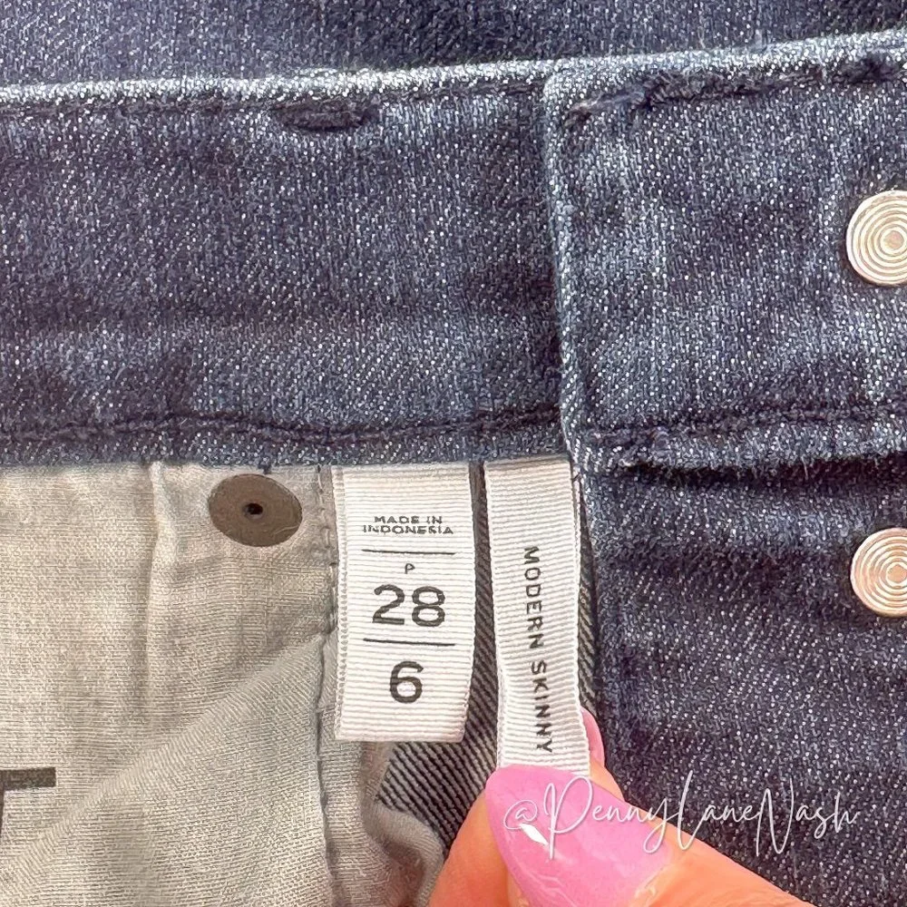 Loft Exposed Button Fly Modern Skinny Jeans - Picture 7 of 11